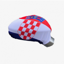Elastic spandex Croatia car mirror cover flag