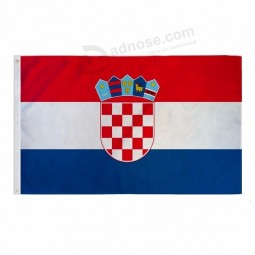 manufacturer wholesale polyester 90*150cm Croatia national banner