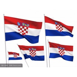 Wholesale polyester silk satin custom flag of Croatia