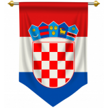 Decotive Croatia national Pennant flag for hanging