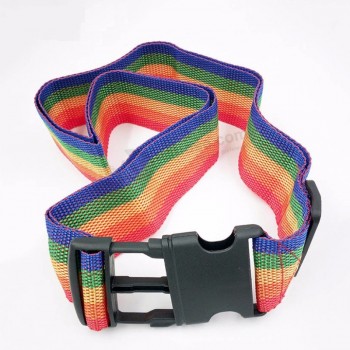 Travel Rainbow Adjustable Luggage Strap Polyeste lightweight luggage straps rope Luggage suitcase packing straps