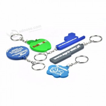 kundenspezifisches eigenes Logo Gummi keychain fördernder weicher PVC keychain Lieferant