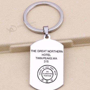 트윈 피크 트윈 피크 팬 여성 남성 차 가방 열쇠 고리를위한 위대한 북부 호텔 보석 열쇠 고리 선물을 keytag 키 체인