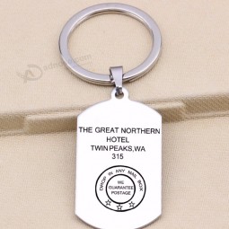 Twin Peaks keychain Keytag The Great Northern Hotel Jewelry Keyring Gifts for Twin Peaks Fans Women Men Car Bag Key chain