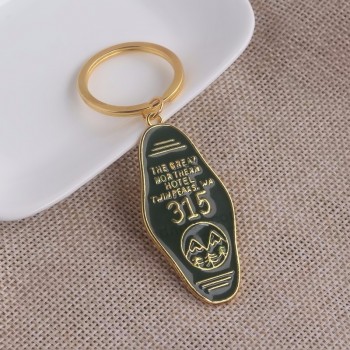 20pc/lot TV movie twin peaks keyrings The great northern hotel room 315 keytag keychains golden halled frame women Men jewelry