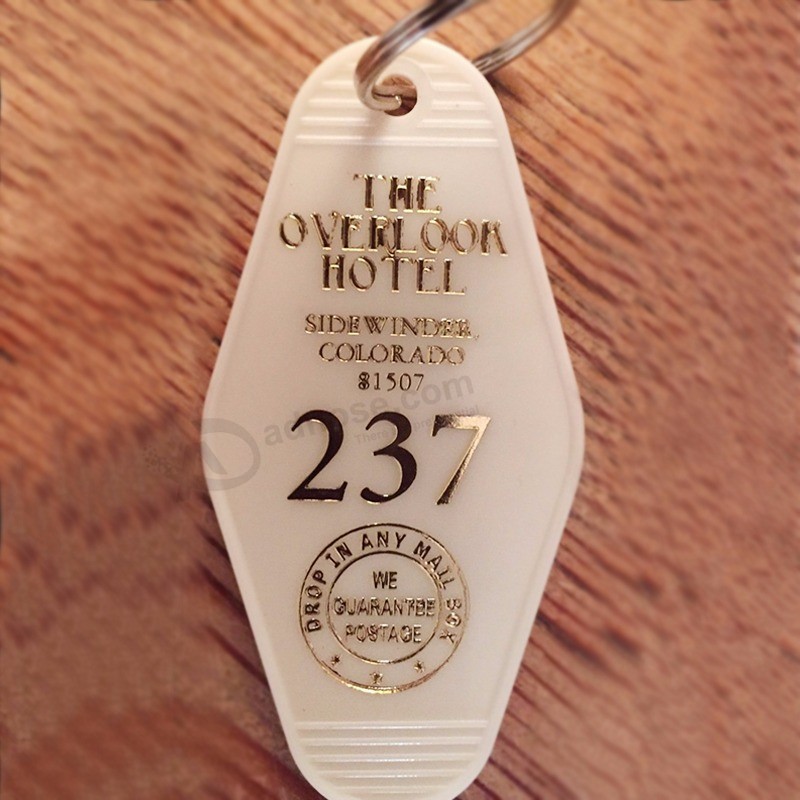 White gold 'gothic style' THE shining inspired overlook Hotel keytag Ships 1418