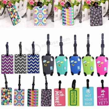 travel luggage label straps suitcase name ID address Tag accessories PVC rubber funny luggage notice bags business tags
