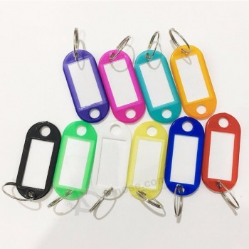 다채로운 플라스틱 키 fobs 언어 ID 태그 라벨 키 링 1 개 절묘한 10 색 호텔 1 개 뜨거운 판매 우아한 무료 배송