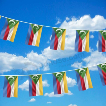 Decorative polyester Comoros country bunting flag for sale