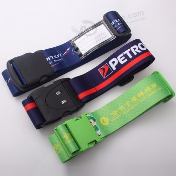 Polyester airport luggage belt with lock