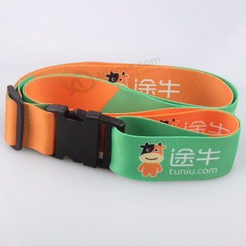 promotional polyester luggage strap wholesale with detach buckle