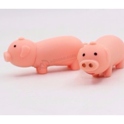 cute cartoon Pig LED sound Key chain keyring handbag hanging decor kids Toy gift new