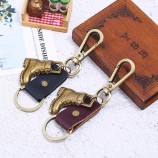 creative Men faux leather shoe pendant personalized keychains Bag keyring hanging ornament new