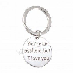 English Letter You're An Asshole But I Love You personalized keychains Keyring Valentines Gift new