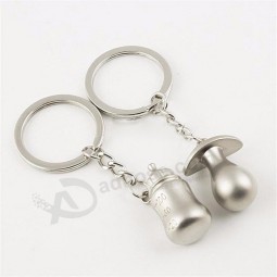 1 Pair Cute Baby Pacifier Pattern Keyring Feeding Bottle Key Ring Lovers Keychain Gift
