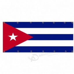China supplier screen printed Cuba mesh flag for college