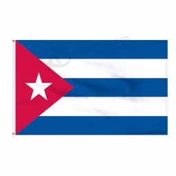 Wholesale  100% Polyester Hot selling Stock  Flying  Cu Cuba Cuban  Flag