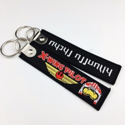 make your Own logo embroidery keychain