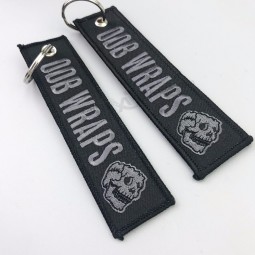 custom fabric promotion flight embroidery keychain