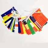 copa del mundo 32 países bunting string flag