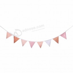 Wholesale Printing Polyester Custom  Festival  Decoration  Colored Branded Fabric Bunting