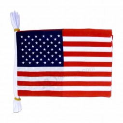 Fabric Festival Party Decorative String Hanging Country Mini Flag Bunting