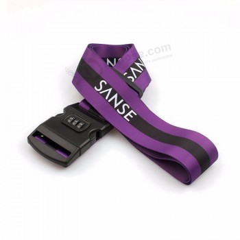 Adjustable Travel lightweight luggage straps Sublimation Custom Design Lock Belt Manufacturers