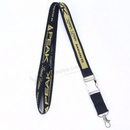 embroidered jacquard lanyard metal buckle custom design for exhibition