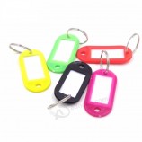 plastic sleutelhanger blanks sleutelring diy naamlabels voor bagage papier invoegen bagagelabels mix kleur sleutelhanger accessoires