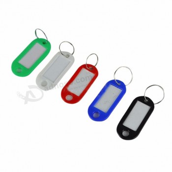 50 in 1 assorted color plastic Key ID label name card tags keychains keyrings