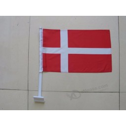 Double sided polyester Denmark national car flag
