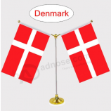 polyester mini office Denmark table top flags