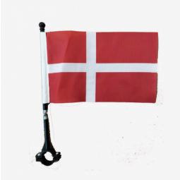 polyester Denmark country bike flag with clip