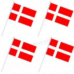 Hand Held Small Mini Danish Flag For Outdoor Sports