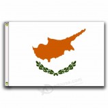 cyprus vlaggen banner 100% polyester, canvas kop met metalen doorvoertule, zowel binnen als buiten gebruikt