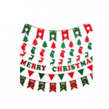 Multi-style decorative Christmas party polyester felt pennant flag