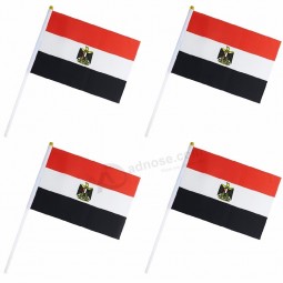 Plastic Pole Small Hand Waving Egypt Flag For Cheering