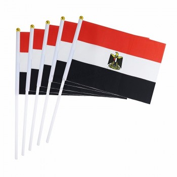 Mini Egypt Handheld Flag With plastic pole