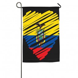 Night Ecuador Heart Flag Snoopy-kon-colors-236 Garden Flag Yard Decorations Flag for Outdoor Use 100% Waterproof Polyester Flags