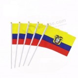 14 * 21 cm ecuador bandiere portatili a stecca bandiere per coppa del mondo, società sportive, celebrazione di eventi di festival