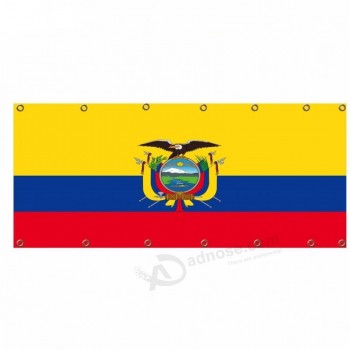 logo personalizzato bandiera gigante dell'ecuador mesh per eventi