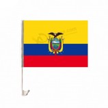 Promotional low price flying Ecuador car window flag