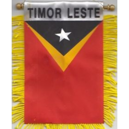 Polyester East Timor National car hanging mirror flag