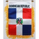 Cheap Rearview Mirror Automobile car SUV truck dominican republic flag pennant