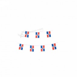 Custom size polyester material Dominican string flags
