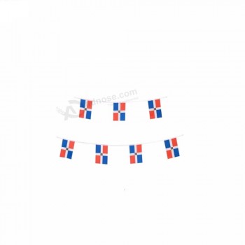 Custom size polyester material Dominican string flags
