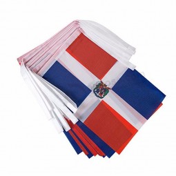 Custom different size and shape Dominican republic bunting flag for home decoration