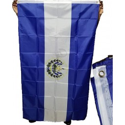 BUNFIREs 3x5 3ftx5ft El Salvador El Salvadorian 2 Faced Double Sided 2-ply Polyester Flag National Banner