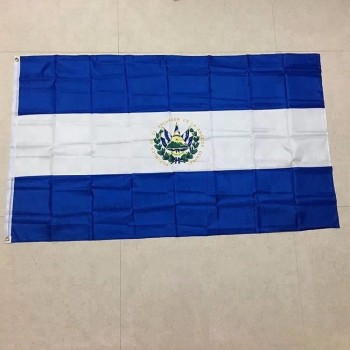 boa qualidade barato poliéster El Salvador bandeira para voar
