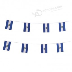 Mini El Salvador Flags Banner String,Decorations Supplies for Salvadoran Theme Party Celebration Events custom bunting flags